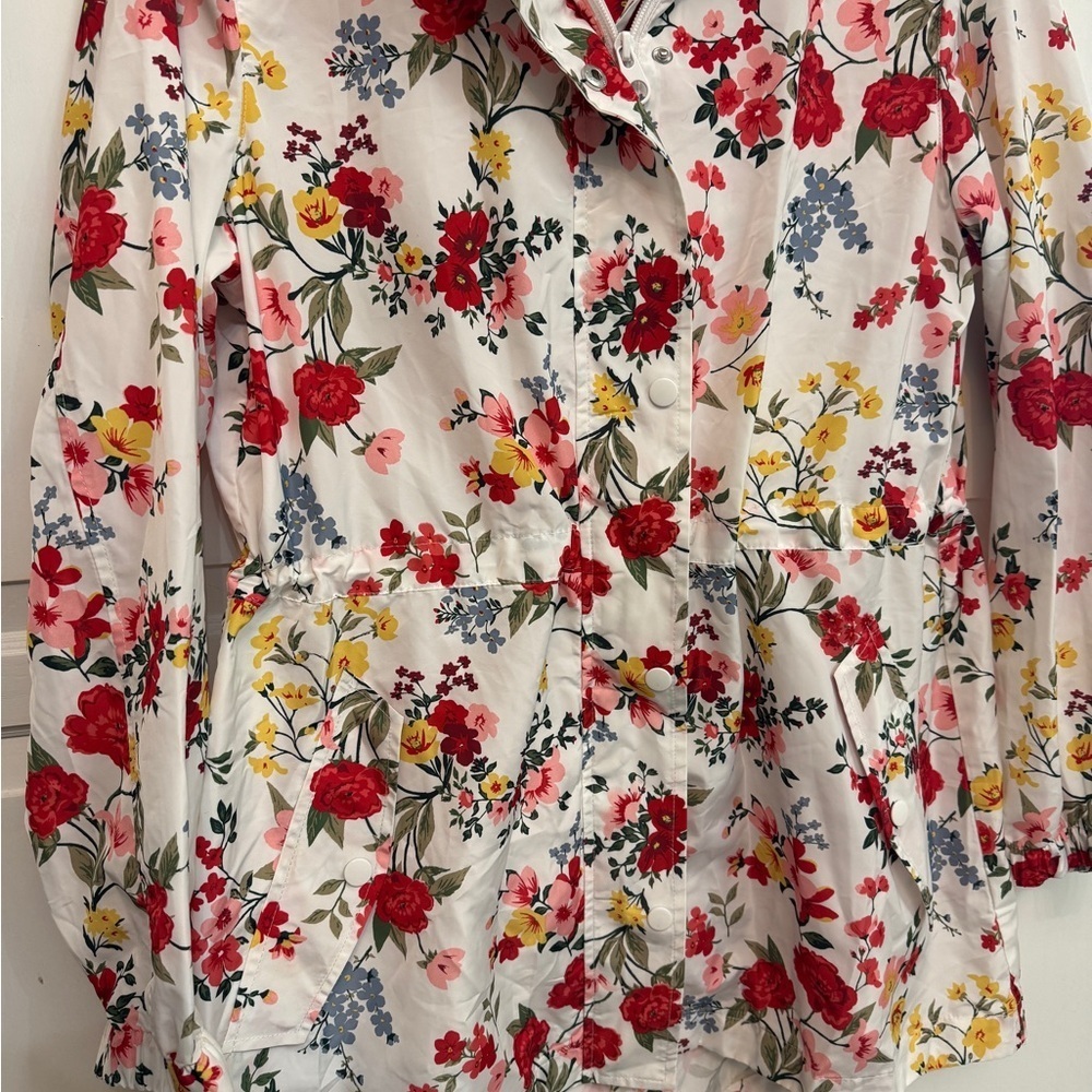 Floral Zippered Women's Spring Jacket. Cottagecore floral girly spring Size L - Picture 3 of 9